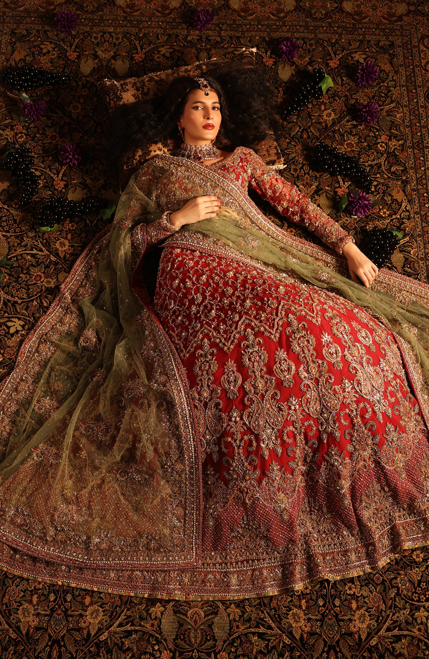 Gulrukh – Classic Red Bridal Lehenga