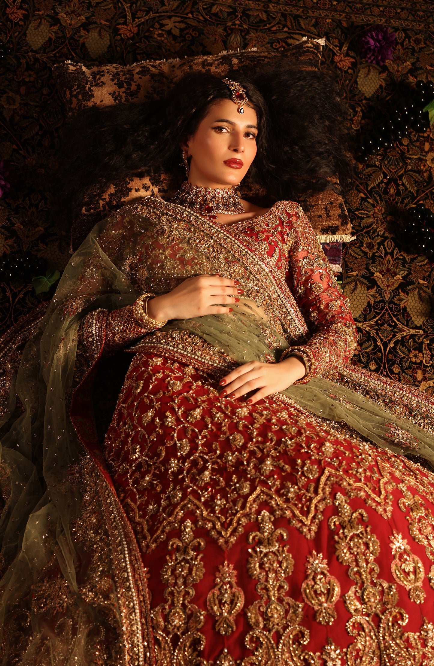 Gulrukh – Classic Red Bridal Lehenga