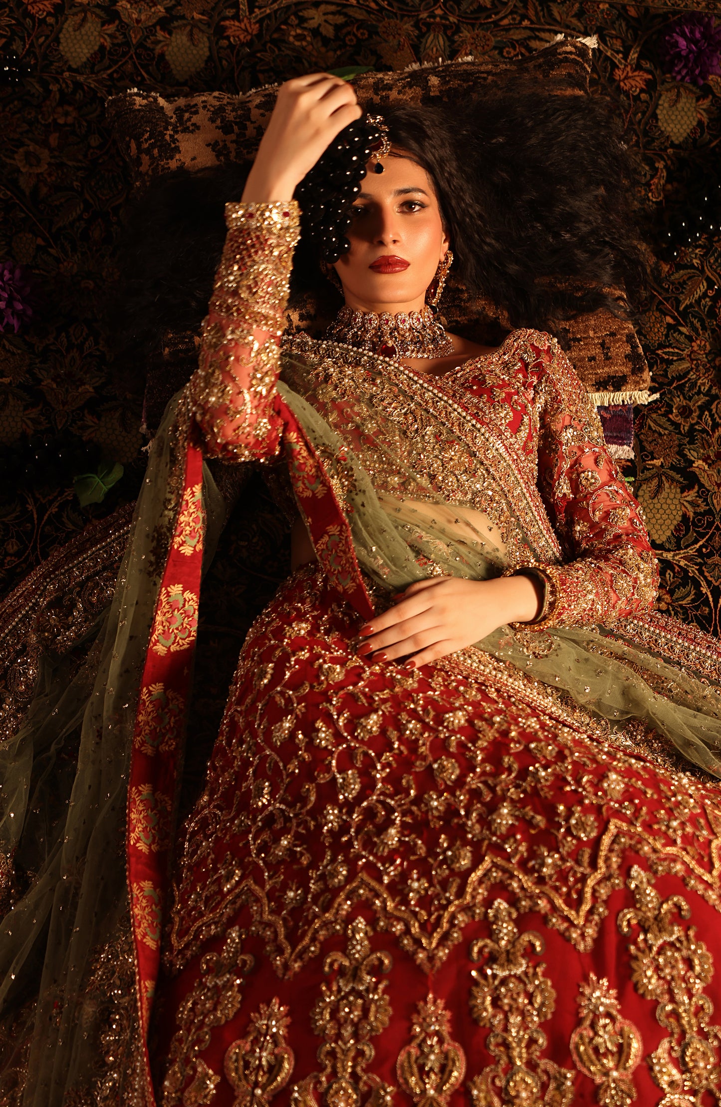 Gulrukh – Classic Red Bridal Lehenga