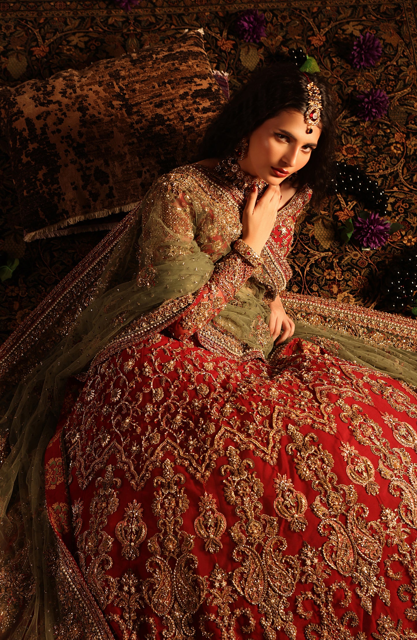 Gulrukh – Classic Red Bridal Lehenga