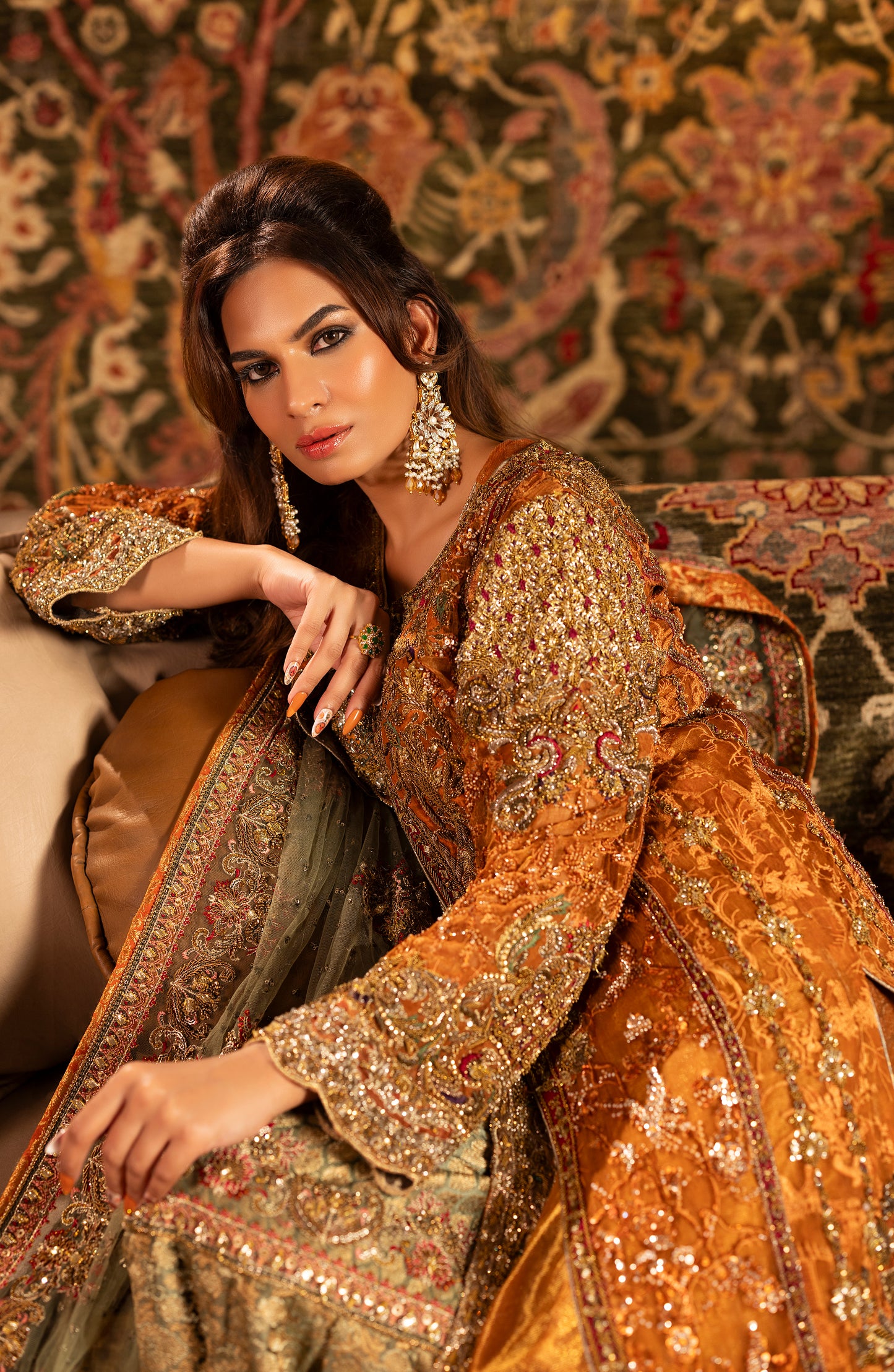 Roshan Ara – Rust Bridal Ensemble