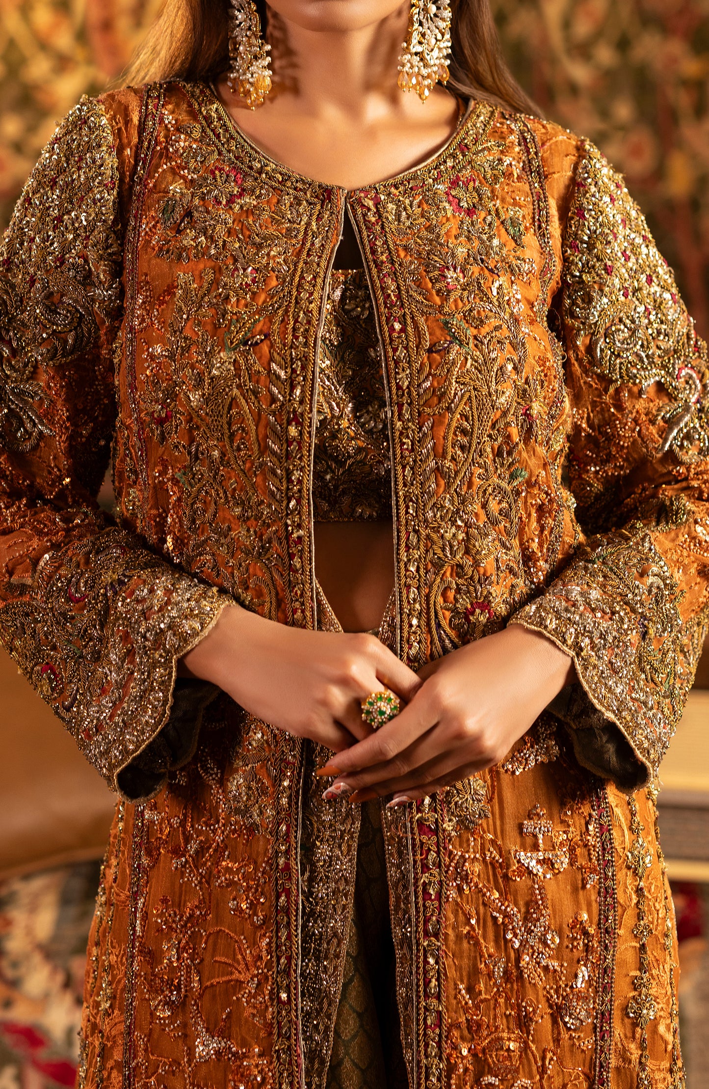 Roshan Ara – Rust Bridal Ensemble