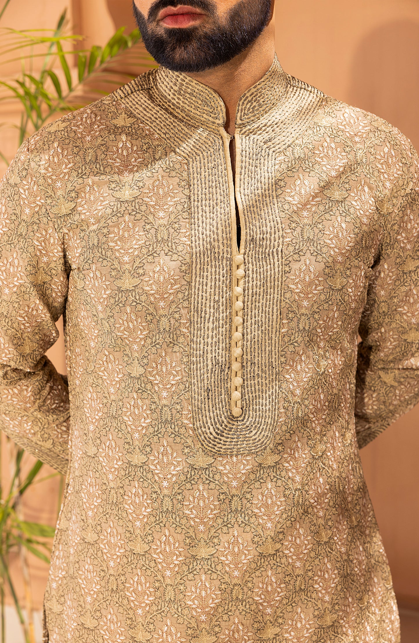 Sandstone Embroidered Kurta Shalwar Kameez