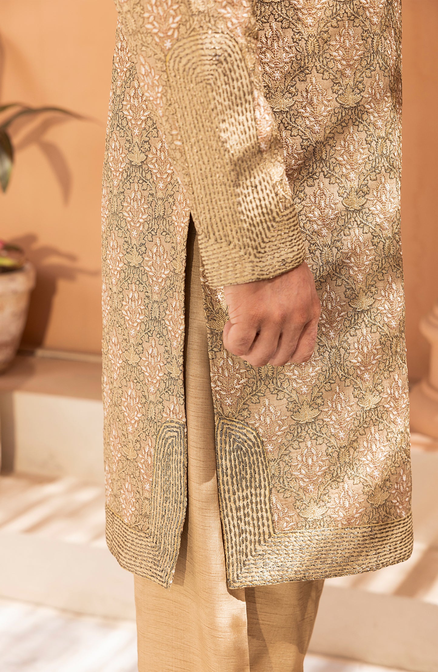 Sandstone Embroidered Kurta Shalwar Kameez