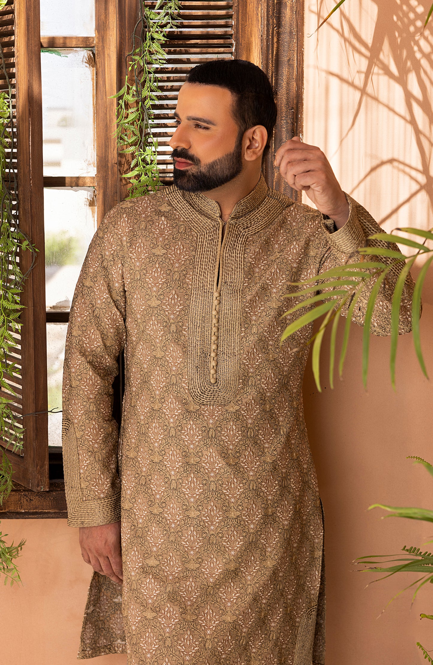 Sandstone Embroidered Kurta Shalwar Kameez