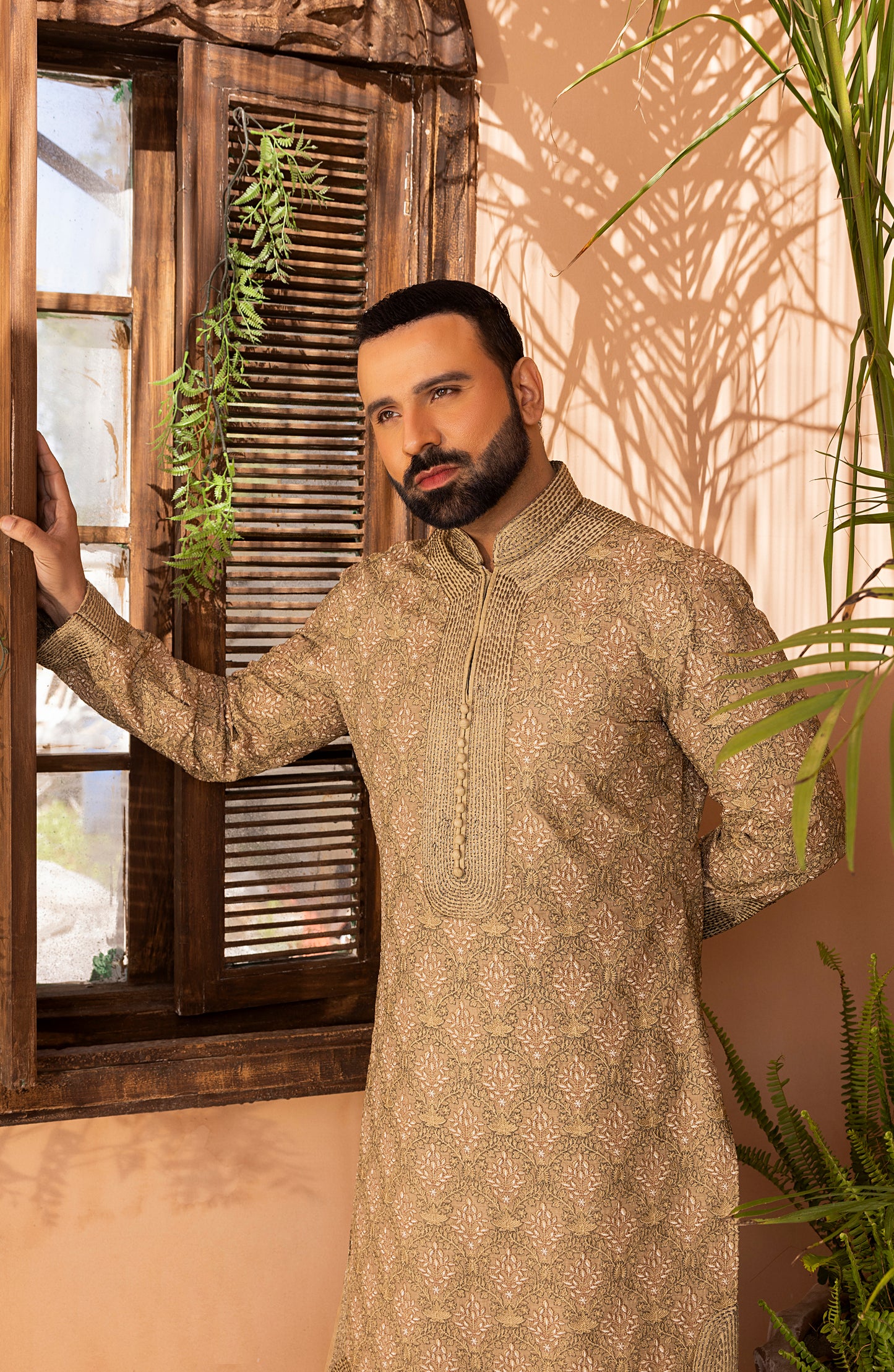 Sandstone Embroidered Kurta Shalwar Kameez
