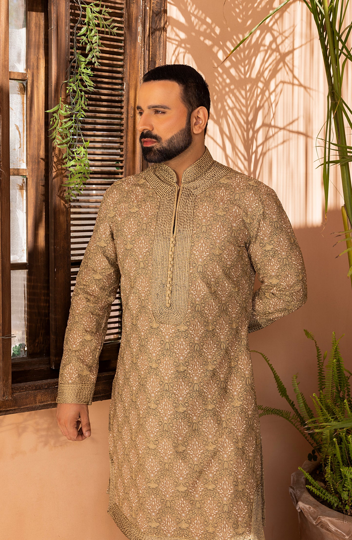 Sandstone Embroidered Kurta Shalwar Kameez