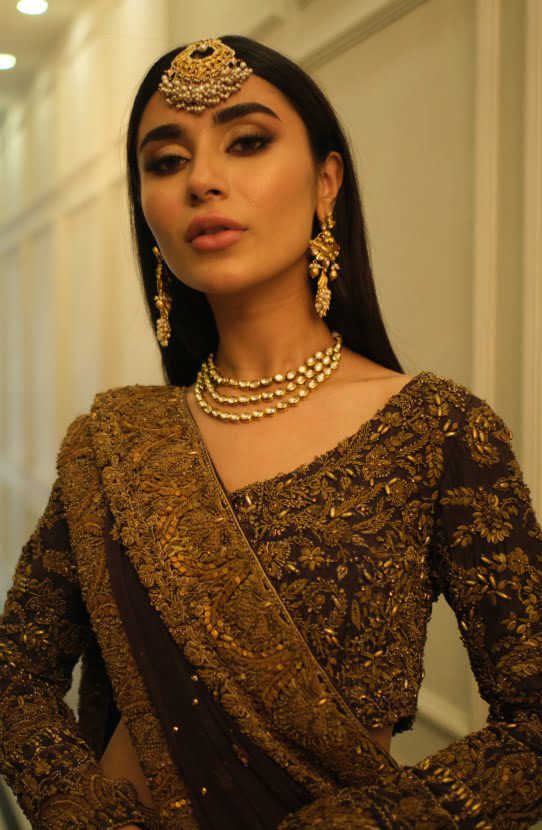 Bridal Traditional Lehenga Choli Adorned with Antique Gold Work