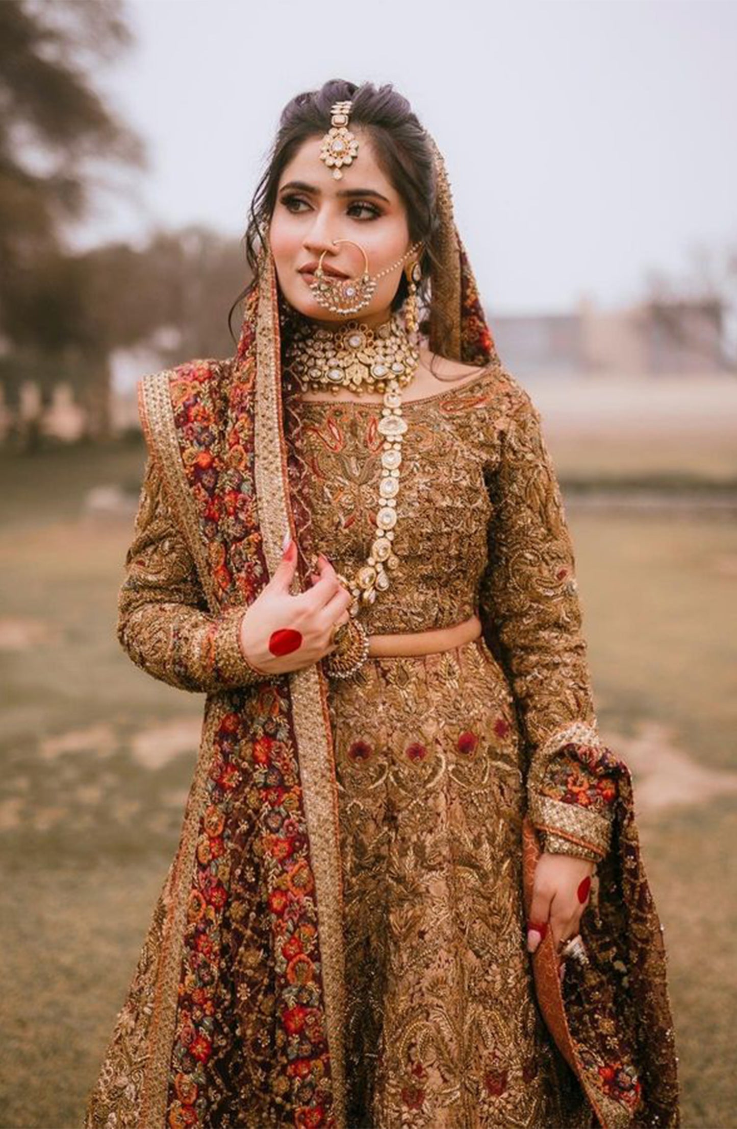 Aroob Jatoi wearing HSY Bridal dress