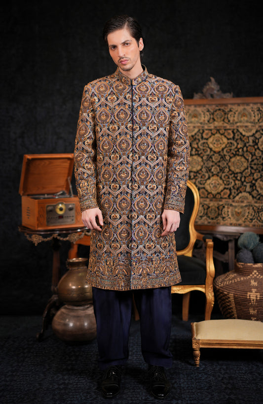 Shamsher – Blue Cascade Sherwani
