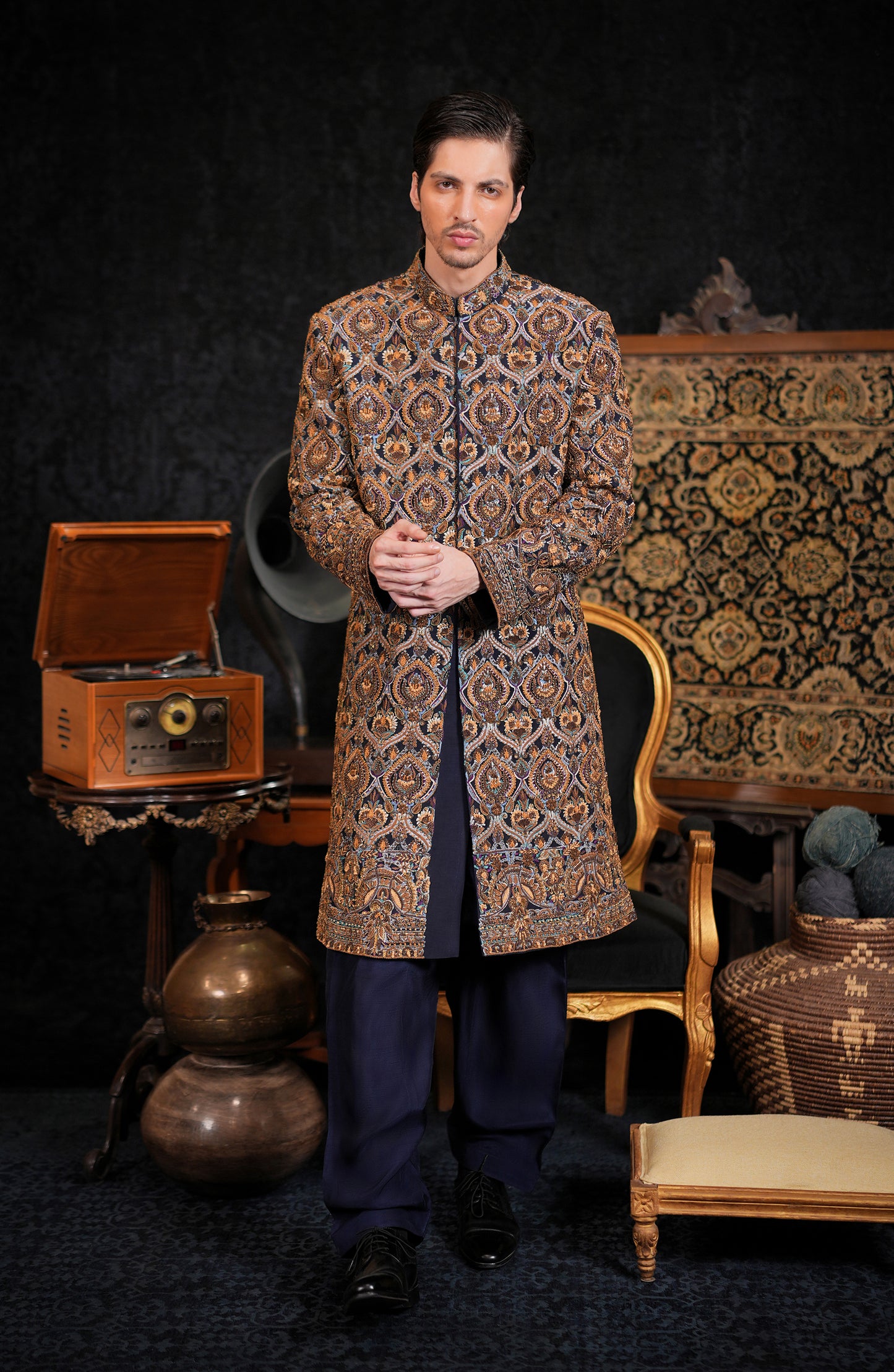 Shamsher – Blue Cascade Sherwani