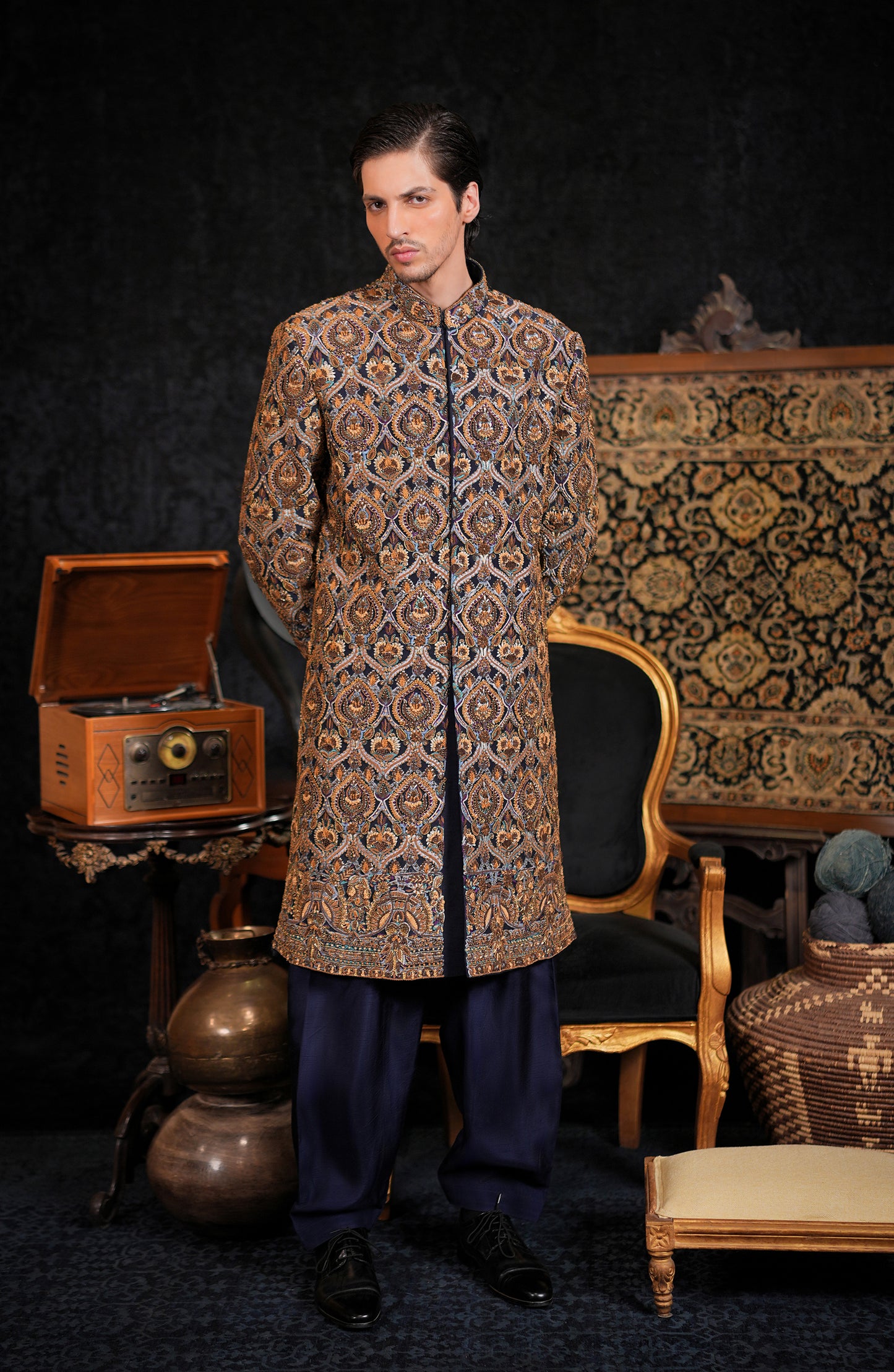 Shamsher – Blue Cascade Sherwani