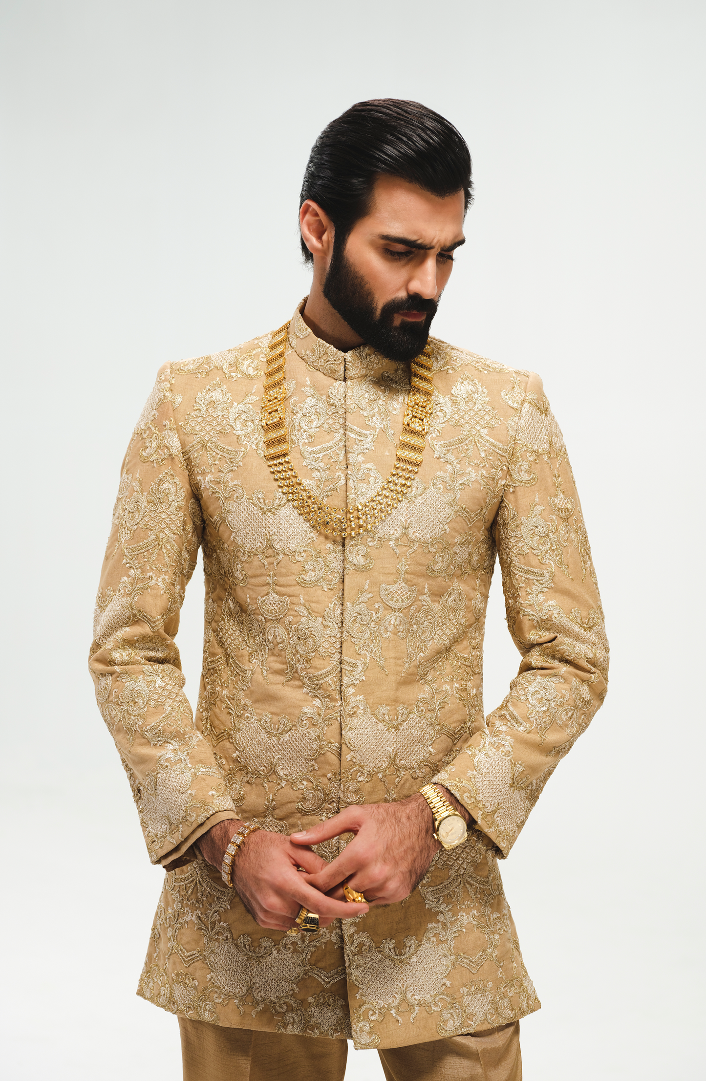 Hasnain Lehri wearing HSY Designer Prince Coat from Pakistan
