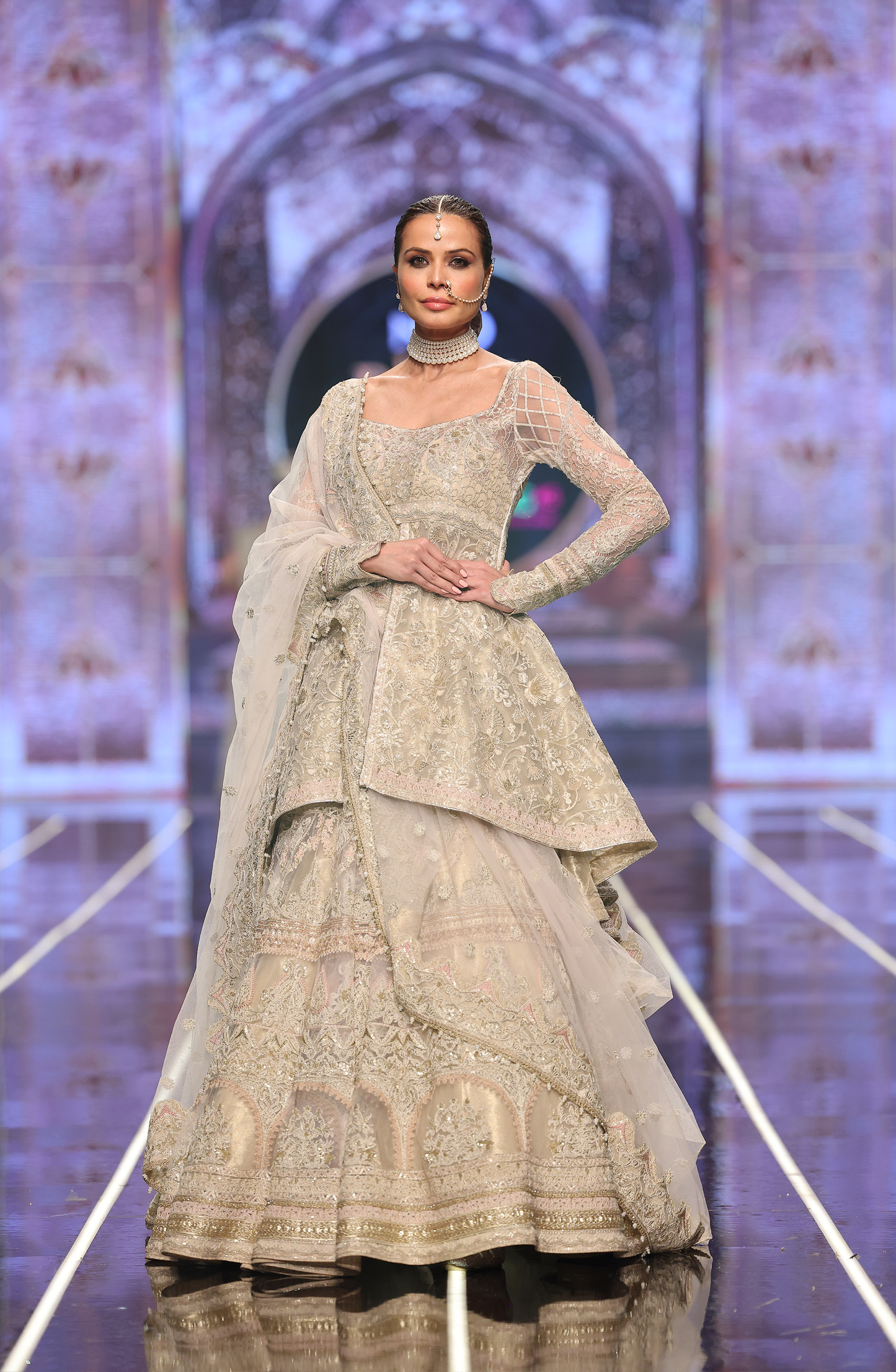 HSY High-Low Peplum With Lehenga-high-low peplum with lehenga set