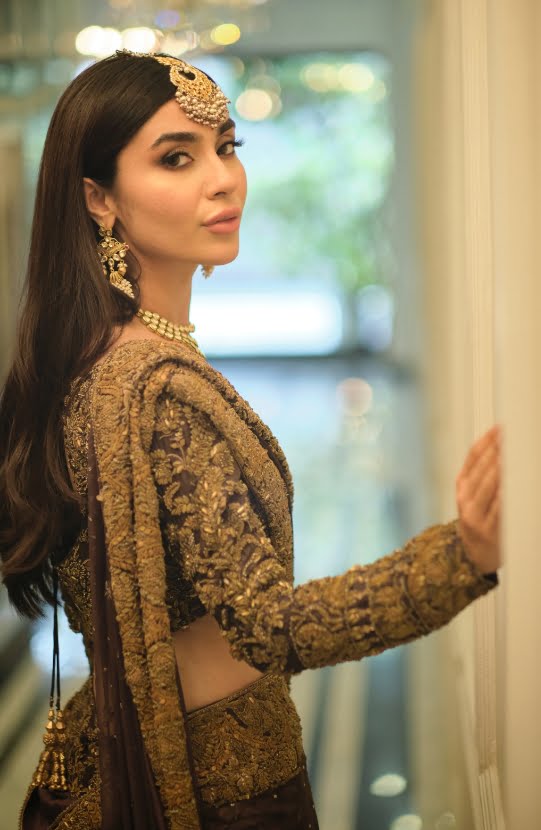 Bridal Traditional Lehenga Choli Adorned with Antique Gold Work