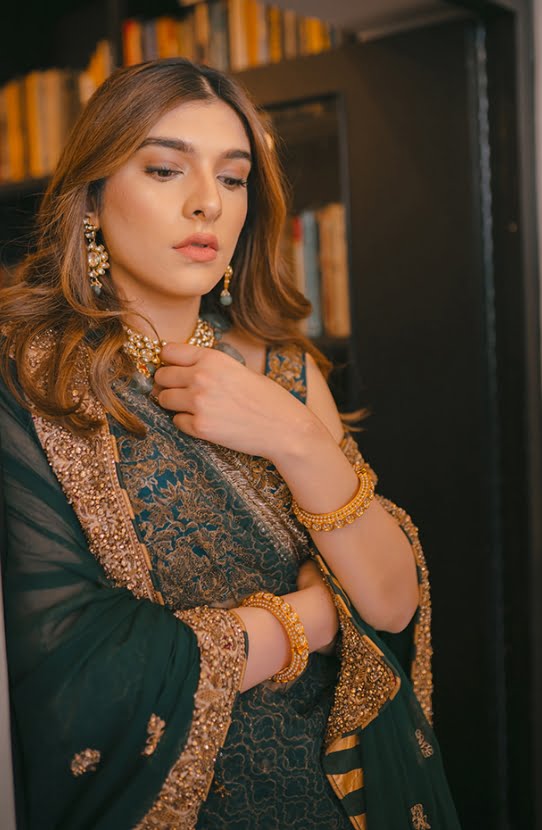 Bridal High-waisted Lehenga Paired with a Raw Silk Choli