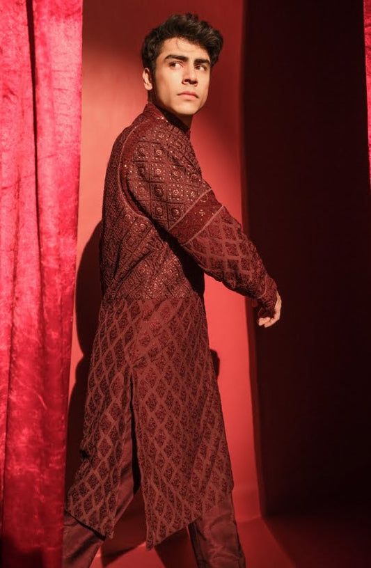 HSY Kurta with Shalwar - Luxury Mens wear