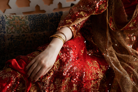 Red pakistani bridal dresses online for barat