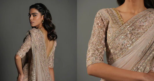 pakistani designer saree by HSY Trousseau in USA 
