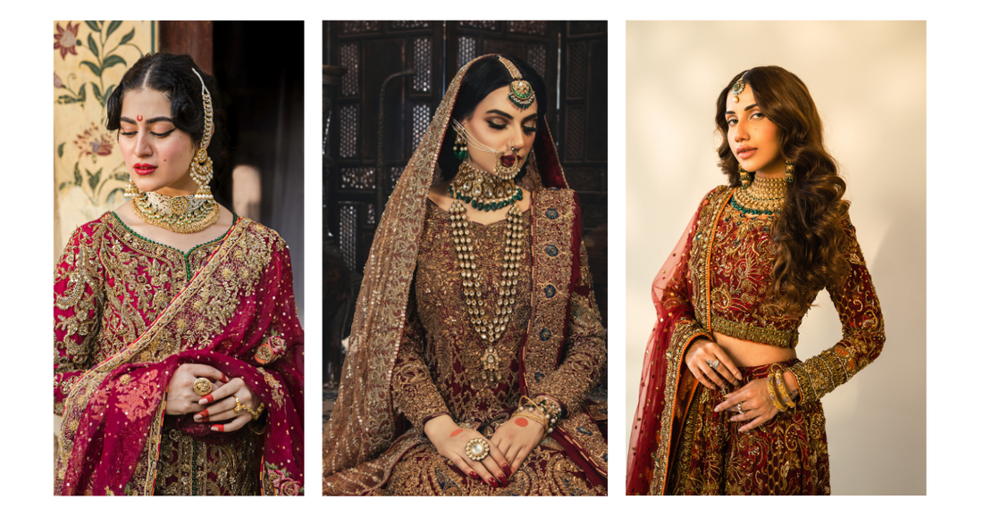 Trending red Pakistani wedding dresses for women
