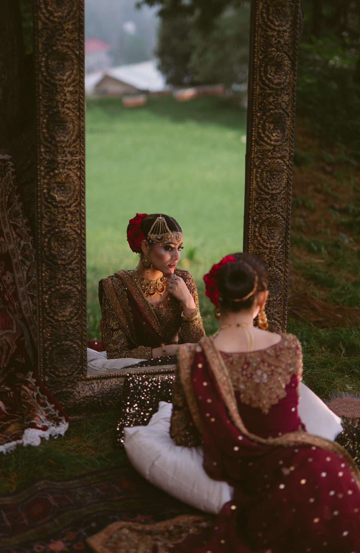 Ruqayyah - HSY Signature Bridal Ensemble with Handcrafted Gold Embroidery