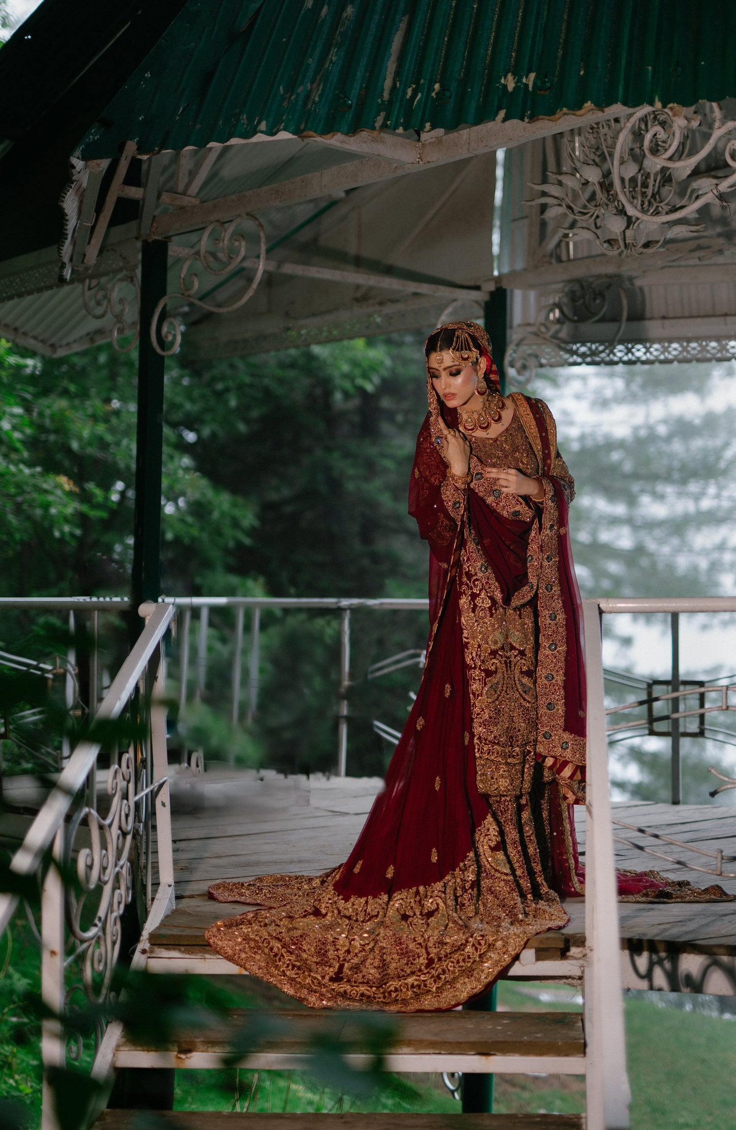 Ruqayyah - HSY Signature Bridal Ensemble with Handcrafted Gold Embroidery