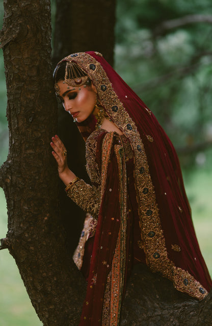Ruqayyah - HSY Signature Bridal Ensemble with Handcrafted Gold Embroidery