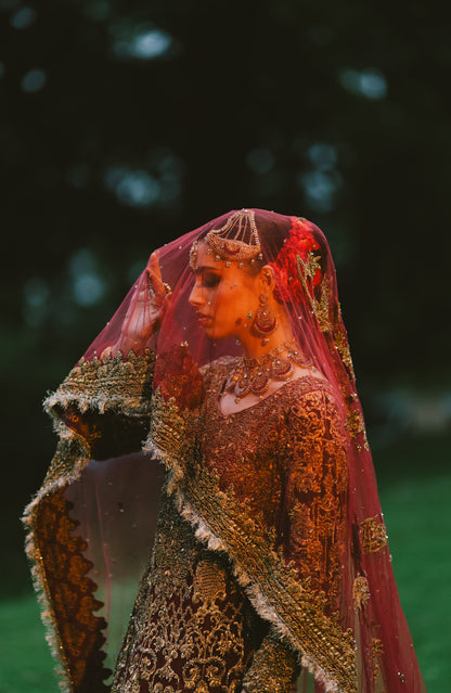 Ruqayyah - HSY Signature Bridal Ensemble with Handcrafted Gold Embroidery