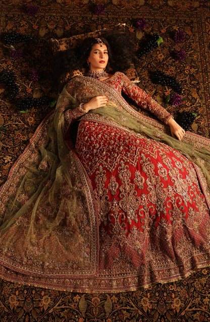 Gulrukh – Classic Red Bridal Lehenga