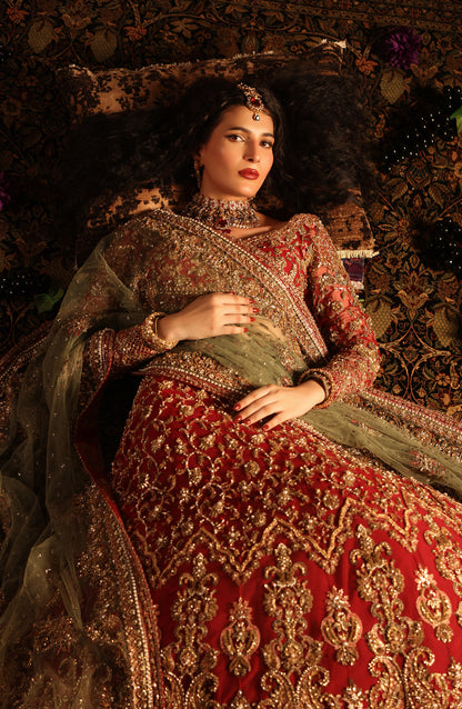 Gulrukh – Classic Red Bridal Lehenga