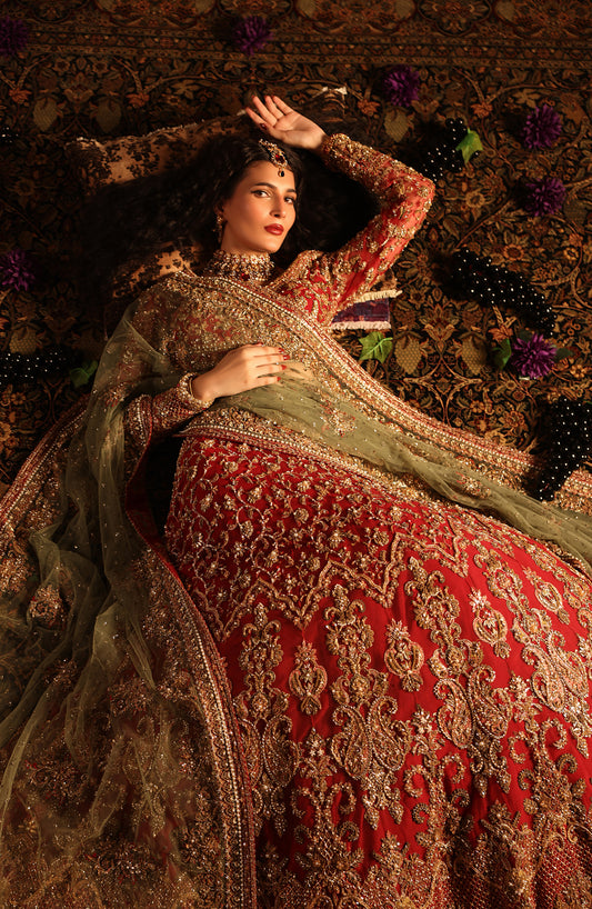 Gulrukh – Classic Red Bridal Lehenga