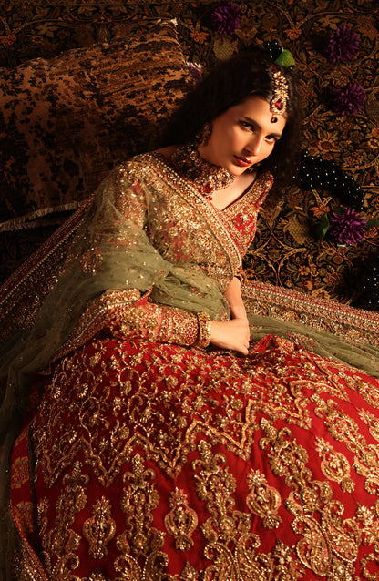 Gulrukh – Classic Red Bridal Lehenga