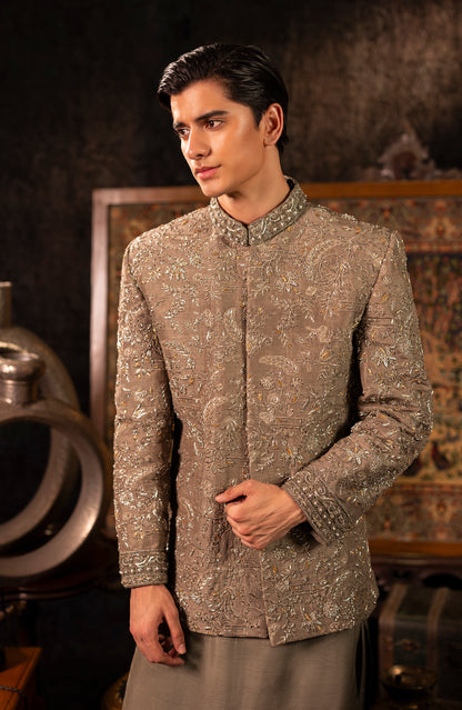 Zaroon – Fossil Grey Sherwani