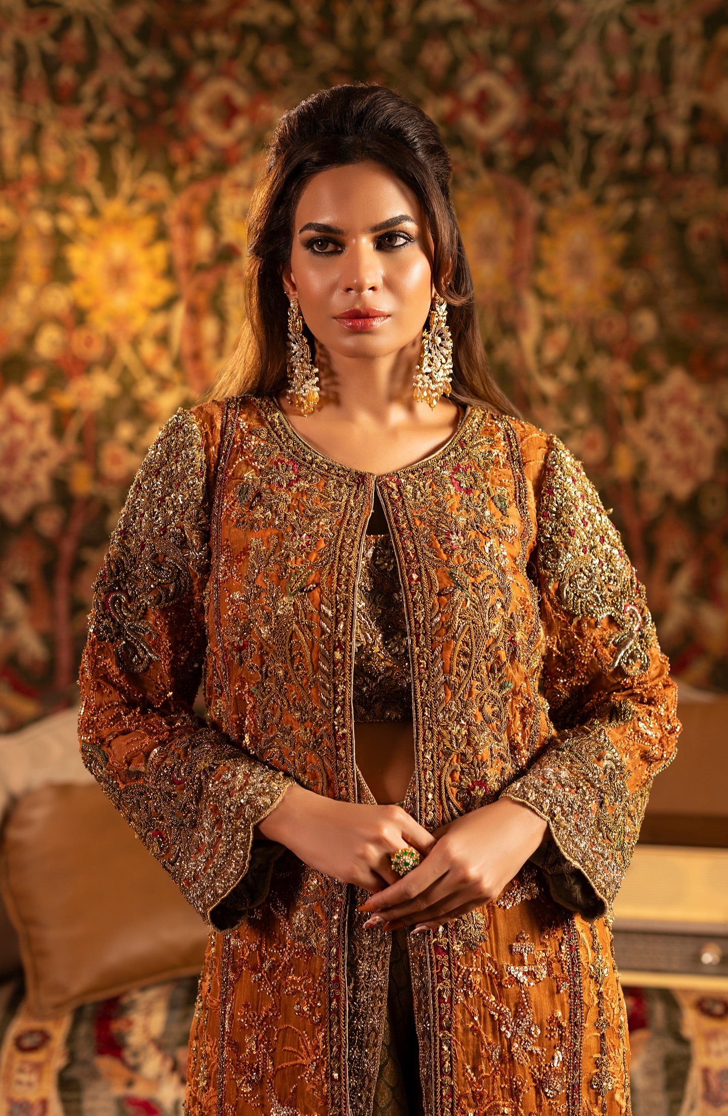 Roshan Ara – Rust Bridal Ensemble