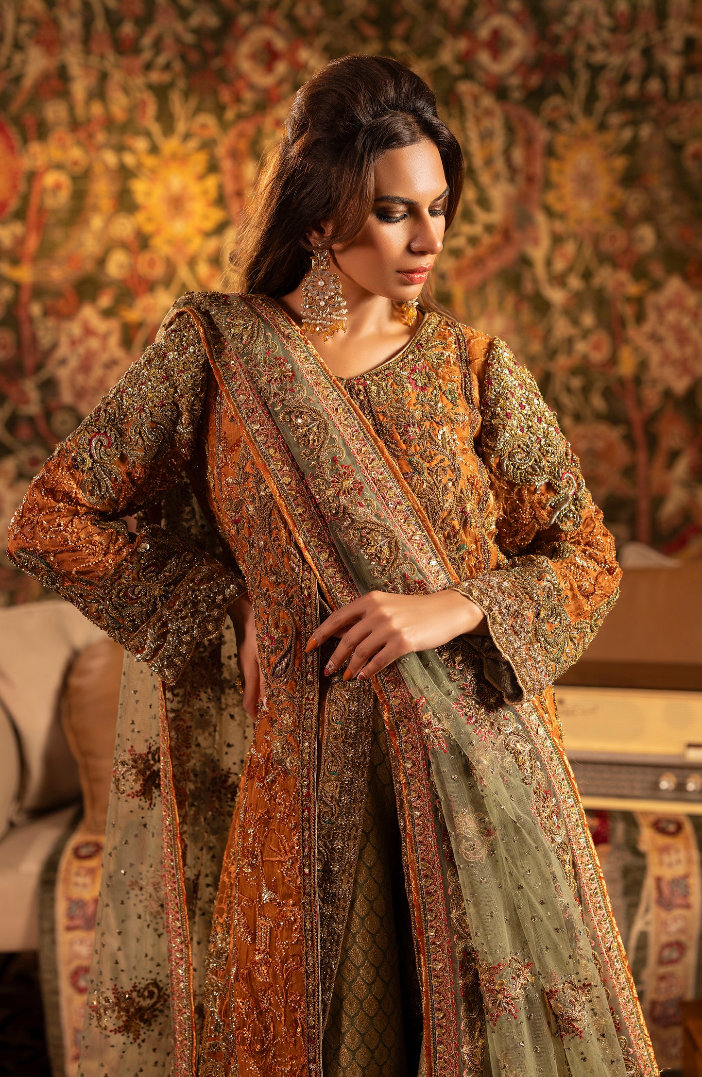 Roshan Ara – Rust Bridal Ensemble