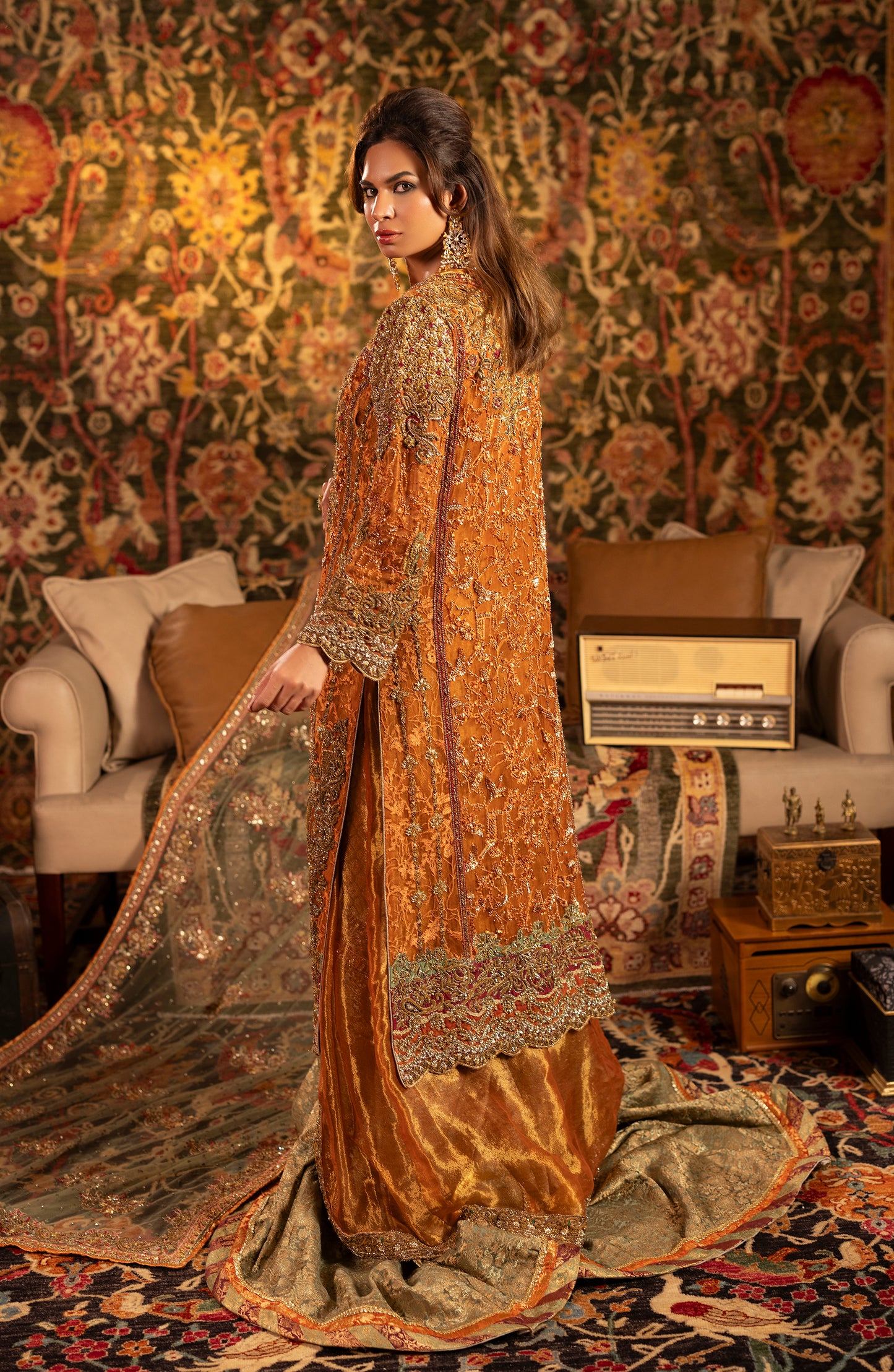 Roshan Ara – Rust Bridal Ensemble