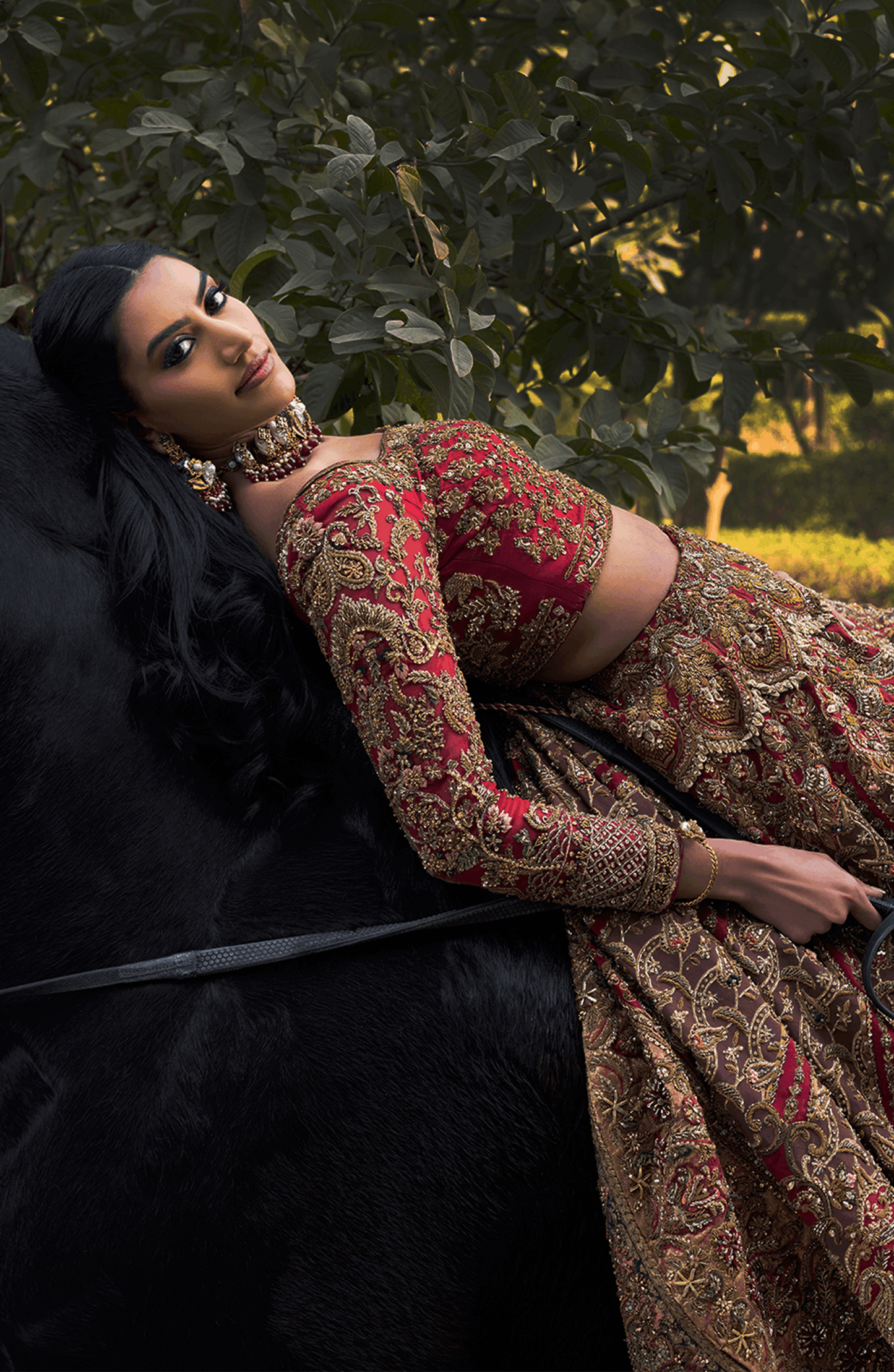 Raqs-e-Gul – Red Bridal Lehenga Set