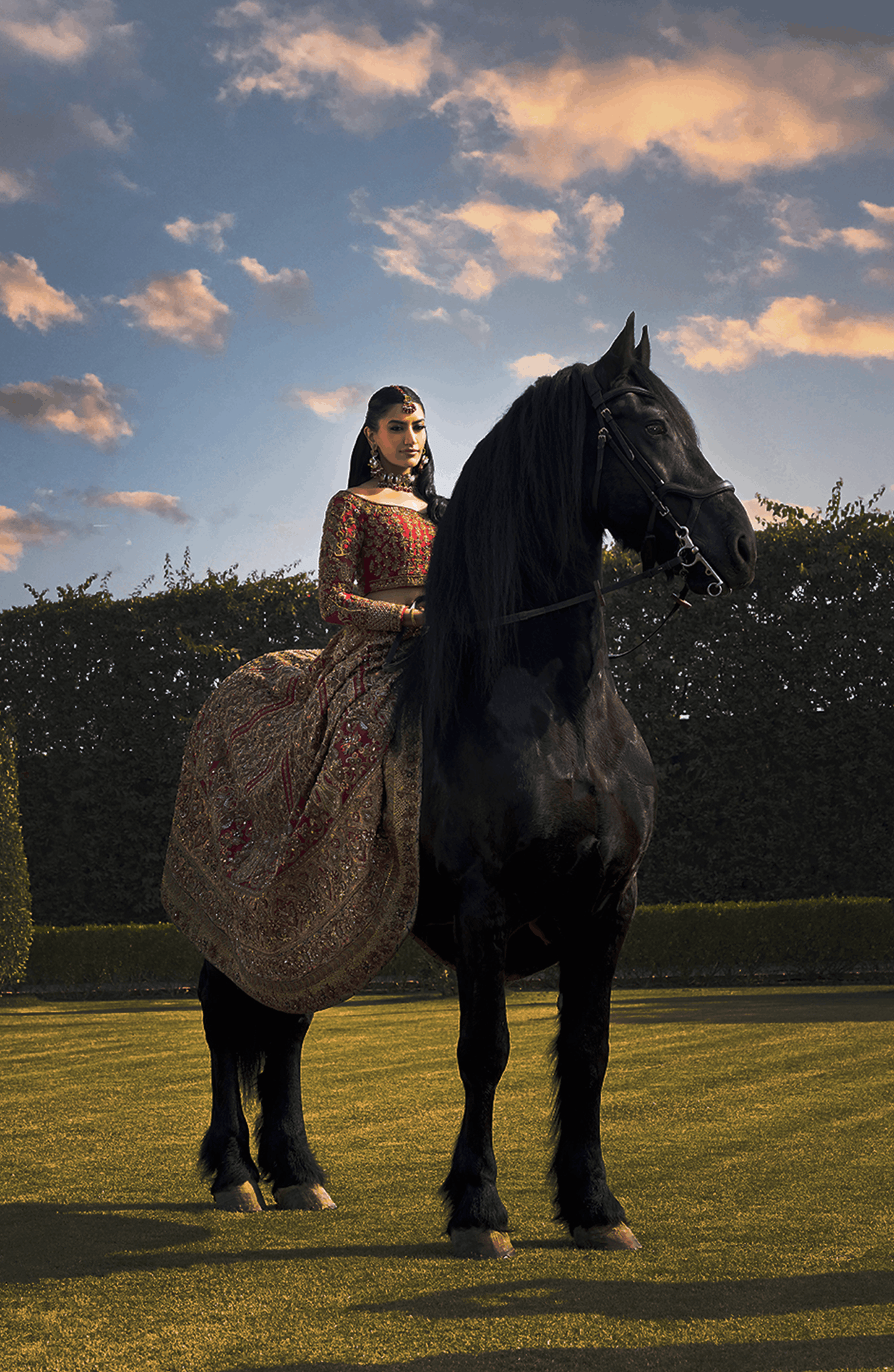 Raqs-e-Gul – Red Bridal Lehenga Set