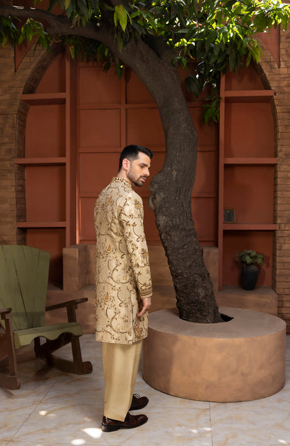 Sherwani with intricate threadwork