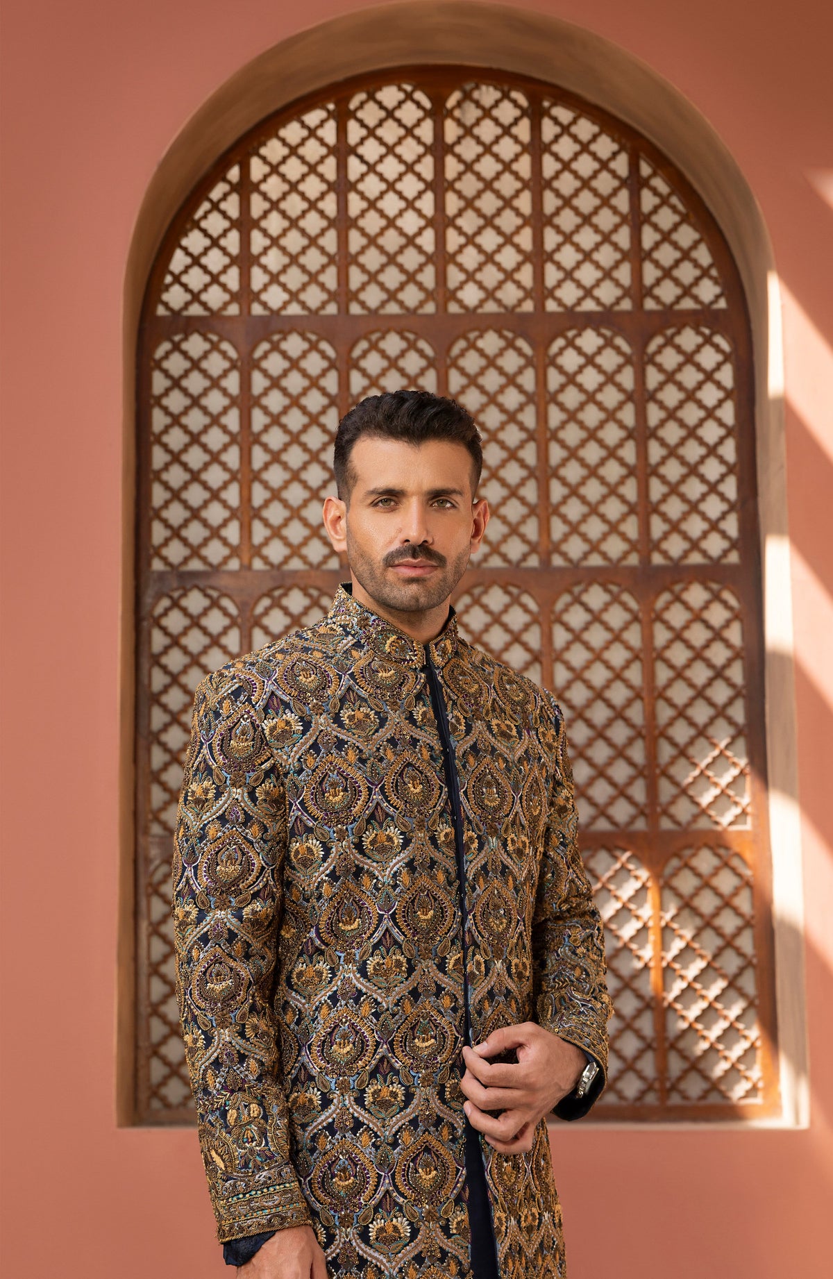 Shamsher – Blue Cascade Sherwani