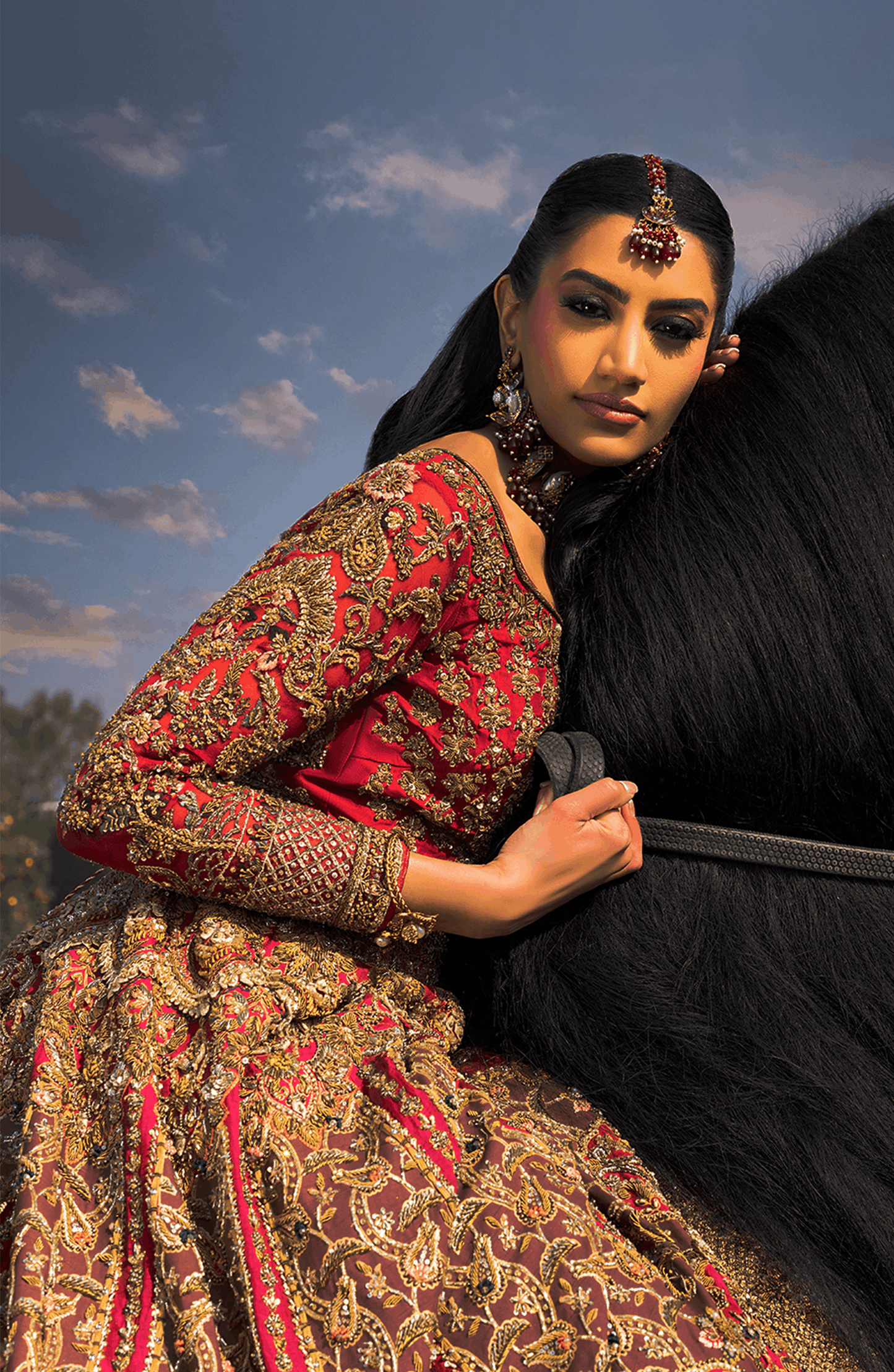 Raqs-e-Gul – Red Bridal Lehenga Set