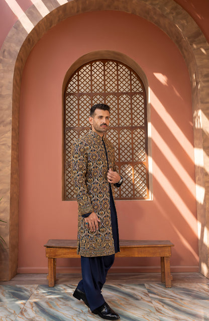 Shamsher – Blue Cascade Sherwani