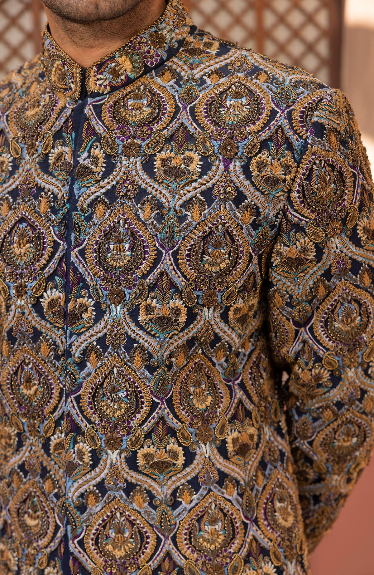 Shamsher – Blue Cascade Sherwani