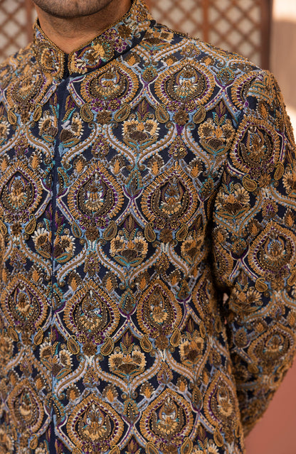 Shamsher – Blue Cascade Sherwani