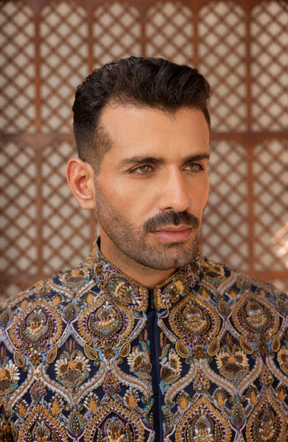 Shamsher – Blue Cascade Sherwani