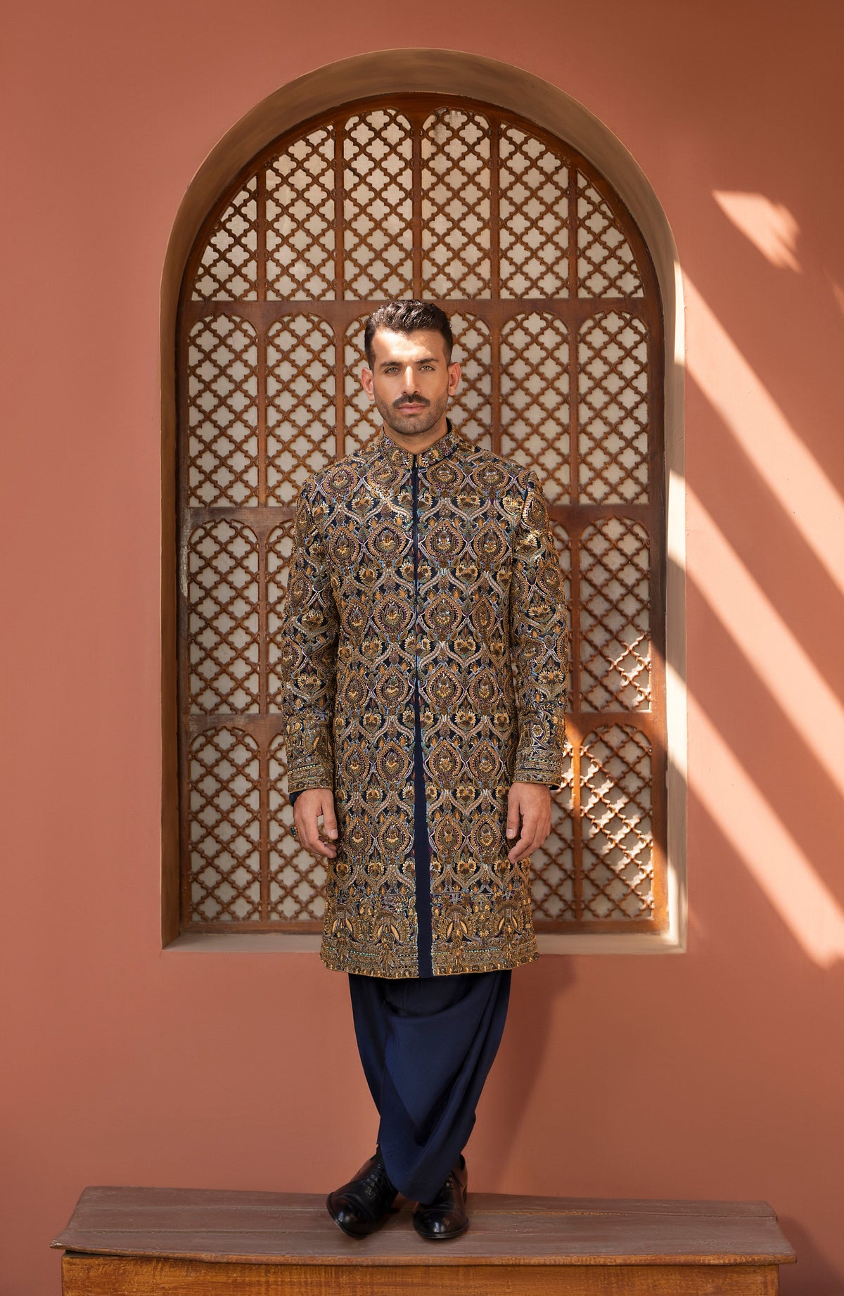 Shamsher – Blue Cascade Sherwani