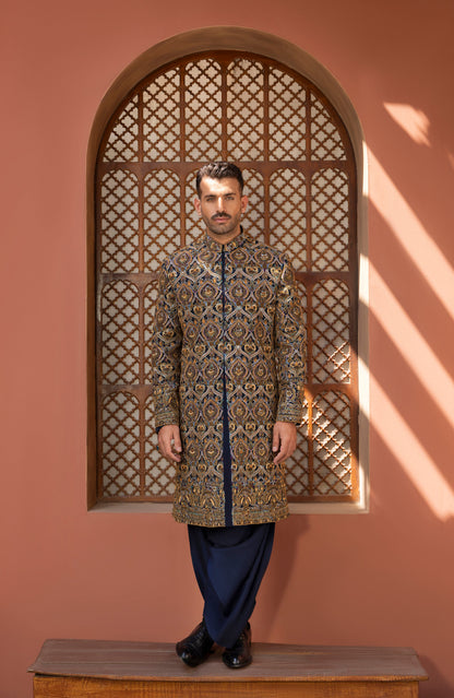Shamsher – Blue Cascade Sherwani