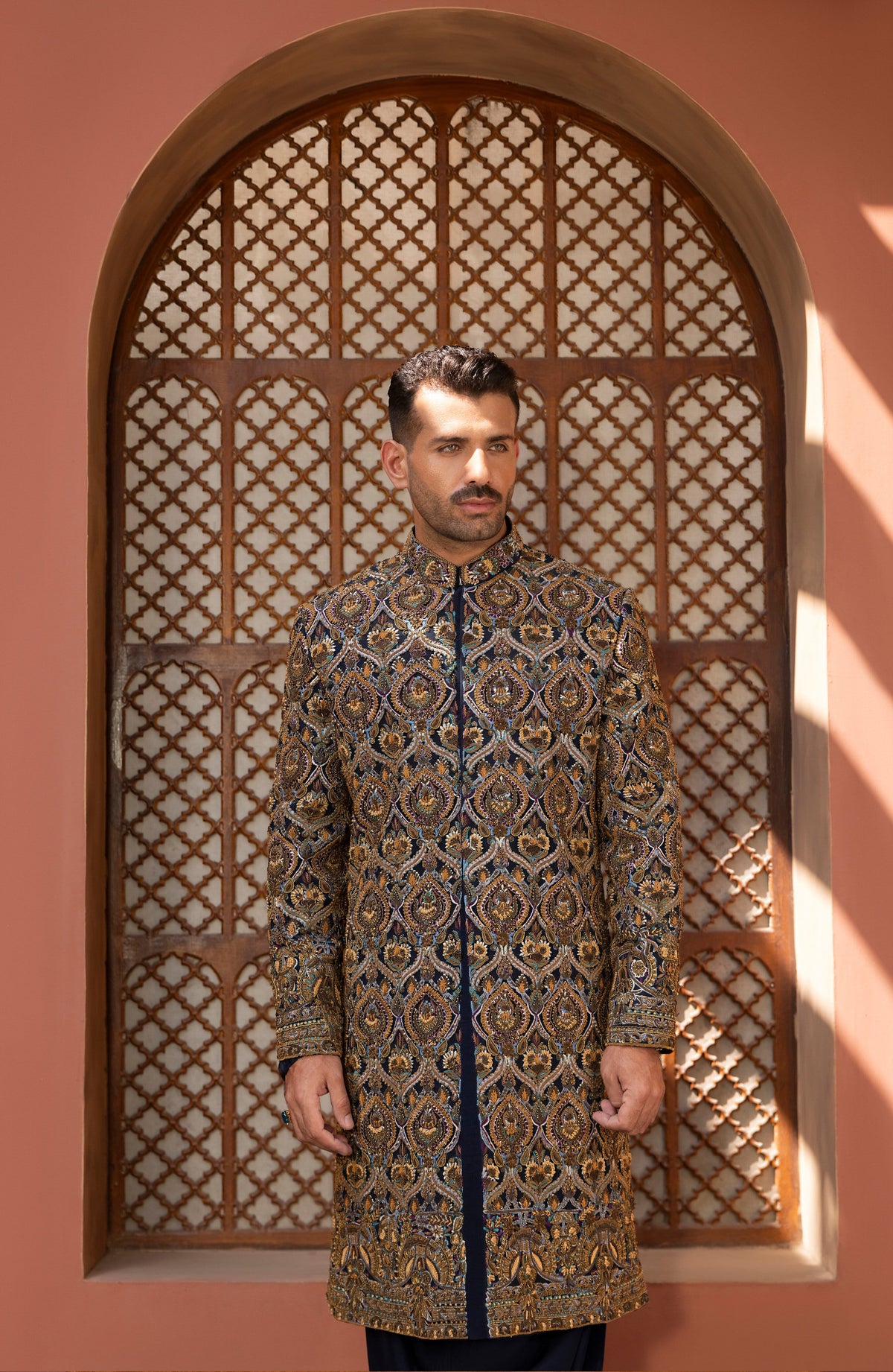 Shamsher – Blue Cascade Sherwani