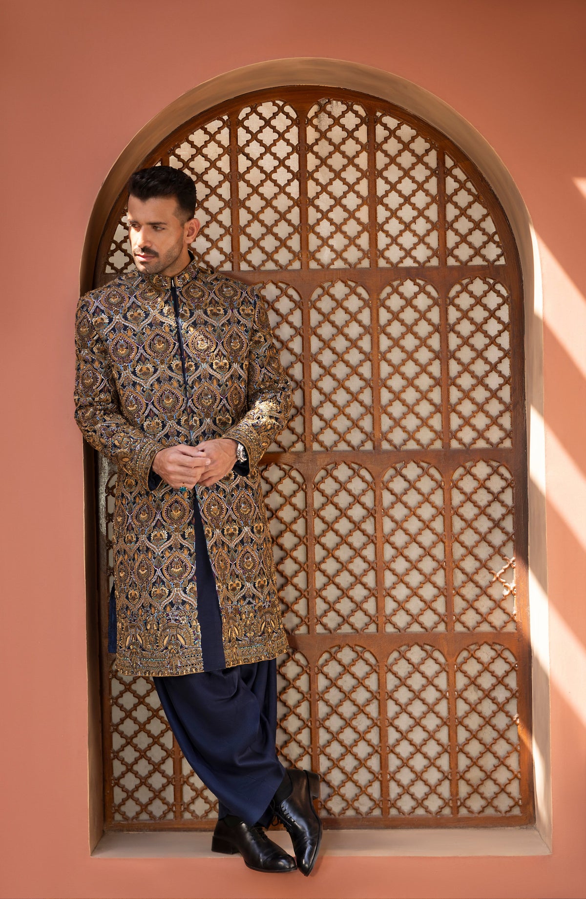 Shamsher – Blue Cascade Sherwani