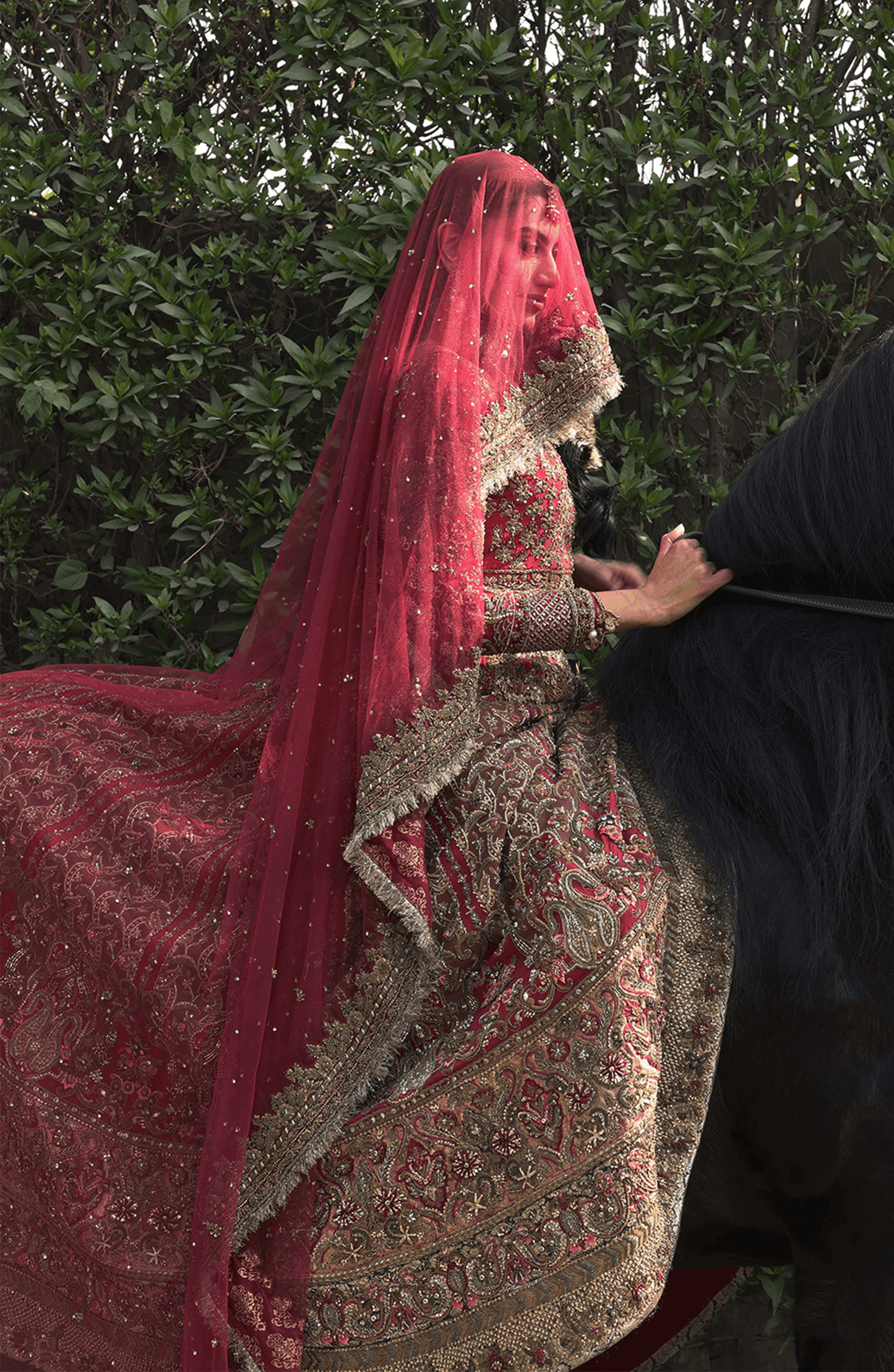 Raqs-e-Gul – Red Bridal Lehenga Set